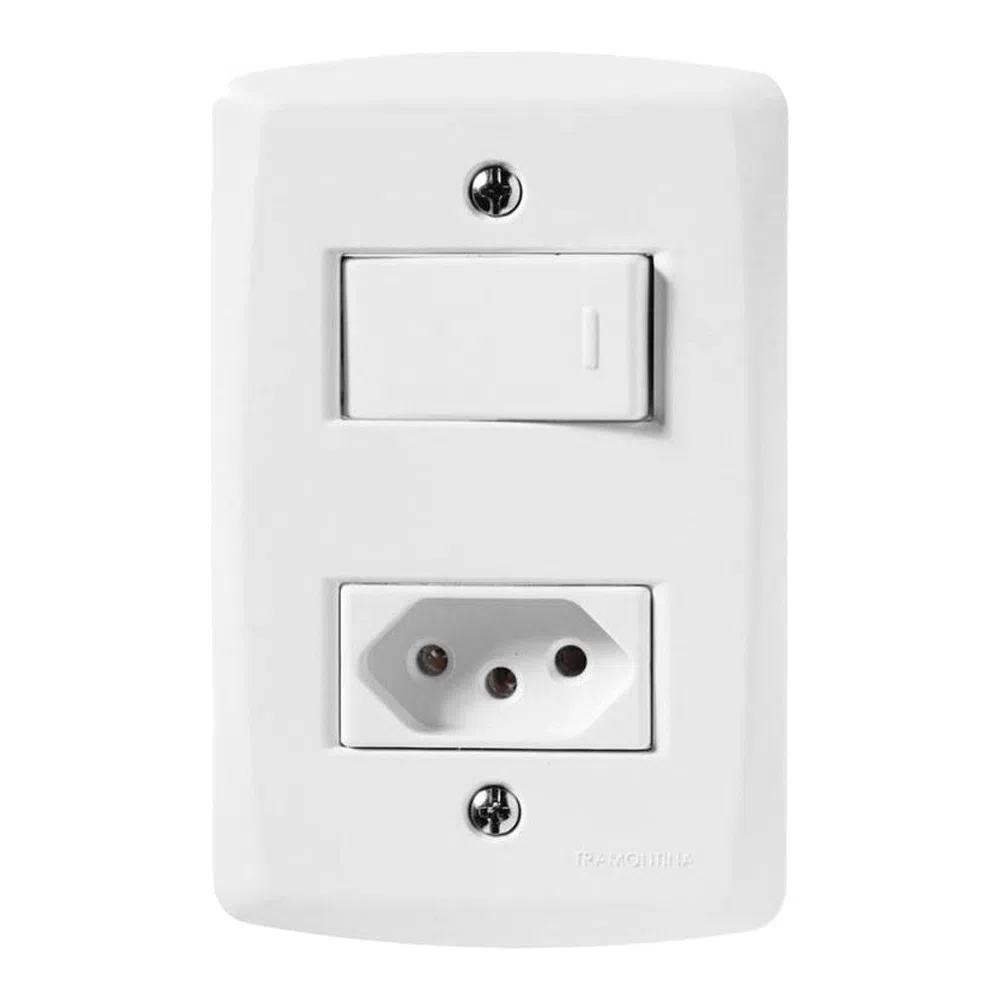 Interruptor Tramontina Lux2 1 Seção Simples 2PxT 10A
