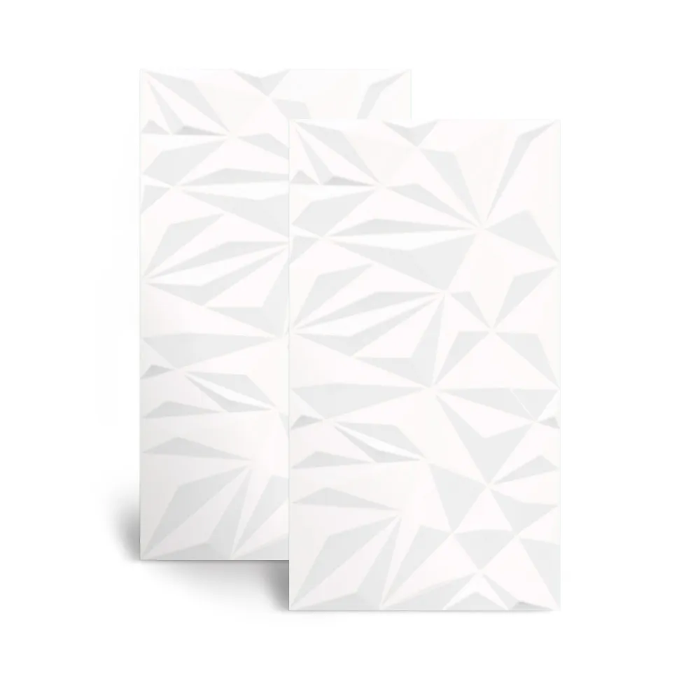 Revestimento Cerâmico 3D Brilhante Cadiz Branco Tipo A 37X59CM