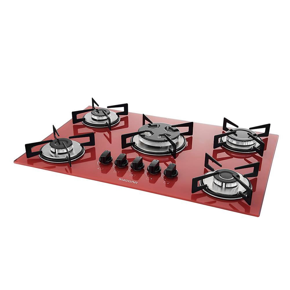 Cooktop a Gás Suggar Suggar FG5305VM 5 Bocas Tripla Chama Bivolt Vermelho
